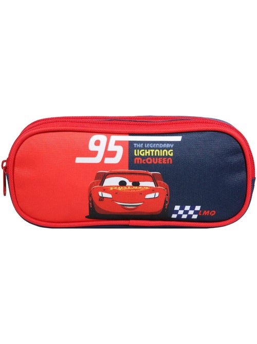 BAGTROTTER Trousse scolaire 2 compartiments Disney Cars Rouge et bleu - Kiabi