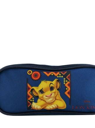 BAGTROTTER Trousse scolaire 2 compartiments Disney Le Roi Lion Simba Bleue