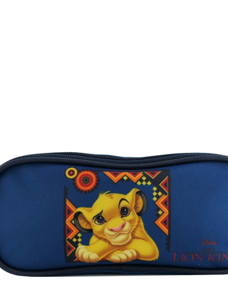 BAGTROTTER Trousse scolaire 2 compartiments Disney Le Roi Lion Simba Bleue Bleu - Kiabi