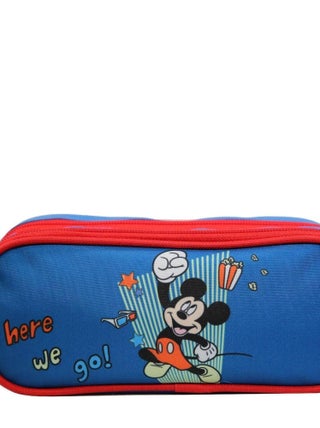BAGTROTTER Trousse scolaire 2 compartiments Disney Mickey Bleue