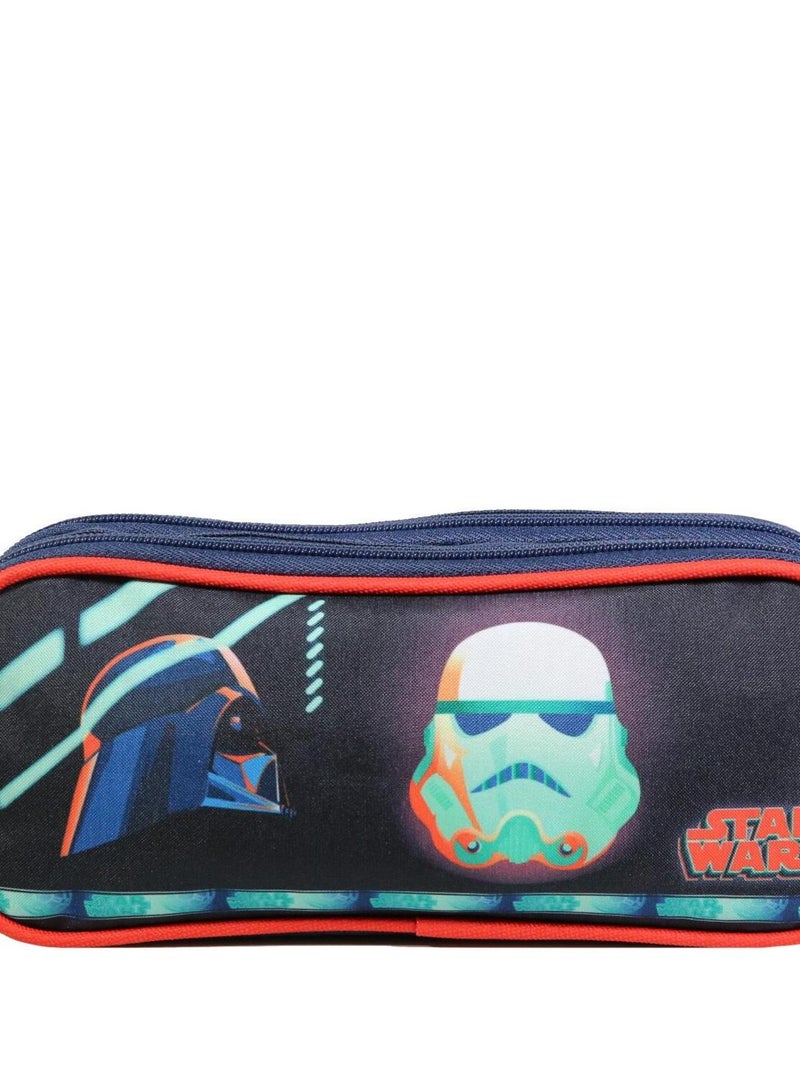 BAGTROTTER Trousse scolaire 2 compartiments Disney Star Wars Bleu Bleu - Kiabi