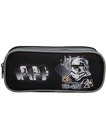 BAGTROTTER Trousse scolaire 2 compartiments Disney Star Wars Noire