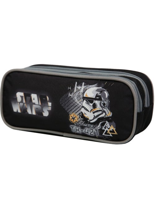 BAGTROTTER Trousse scolaire 2 compartiments Disney Star Wars Noire - Kiabi