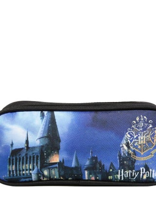 BAGTROTTER Trousse scolaire 2 compartiments Harry Potter Noire