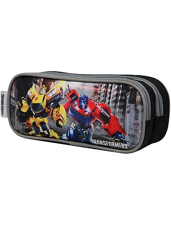 BAGTROTTER Trousse scolaire 2 compartiments Hasbro Transformers Grise