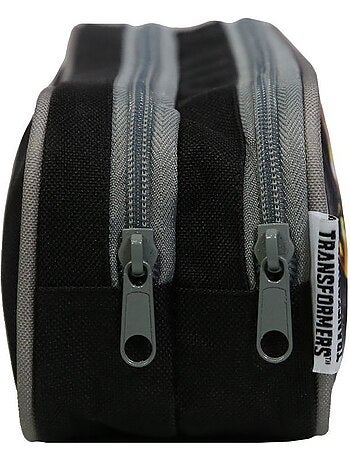 BAGTROTTER Trousse scolaire 2 compartiments Hasbro Transformers Grise