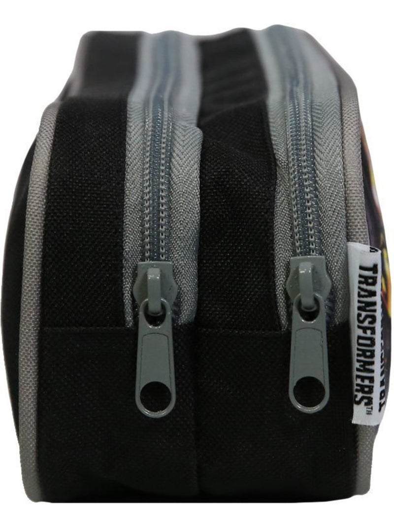 BAGTROTTER Trousse scolaire 2 compartiments Hasbro Transformers Grise Gris - Kiabi