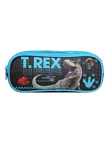 BAGTROTTER Trousse scolaire 2 compartiments Jurassic World Noir T-Rex