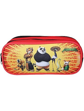 BAGTROTTER Trousse scolaire 2 compartiments Kung Fu Panda Rouge