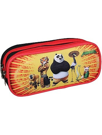 BAGTROTTER Trousse scolaire 2 compartiments Kung Fu Panda Rouge