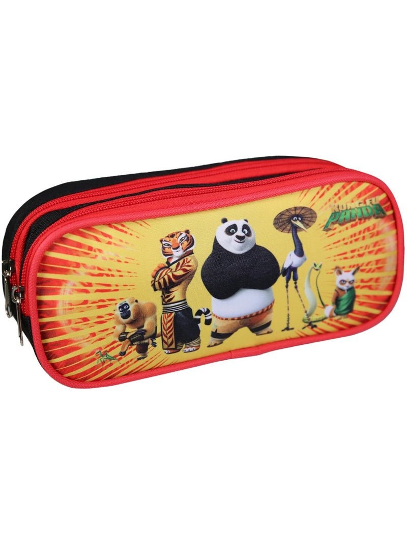BAGTROTTER Trousse scolaire 2 compartiments Kung Fu Panda Rouge Rouge - Kiabi