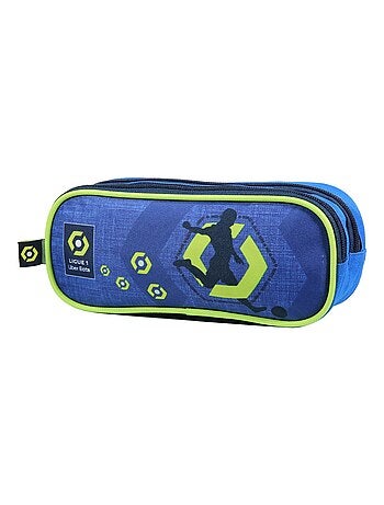 BAGTROTTER Trousse scolaire 2 compartiments Ligue 1 Football Bleue