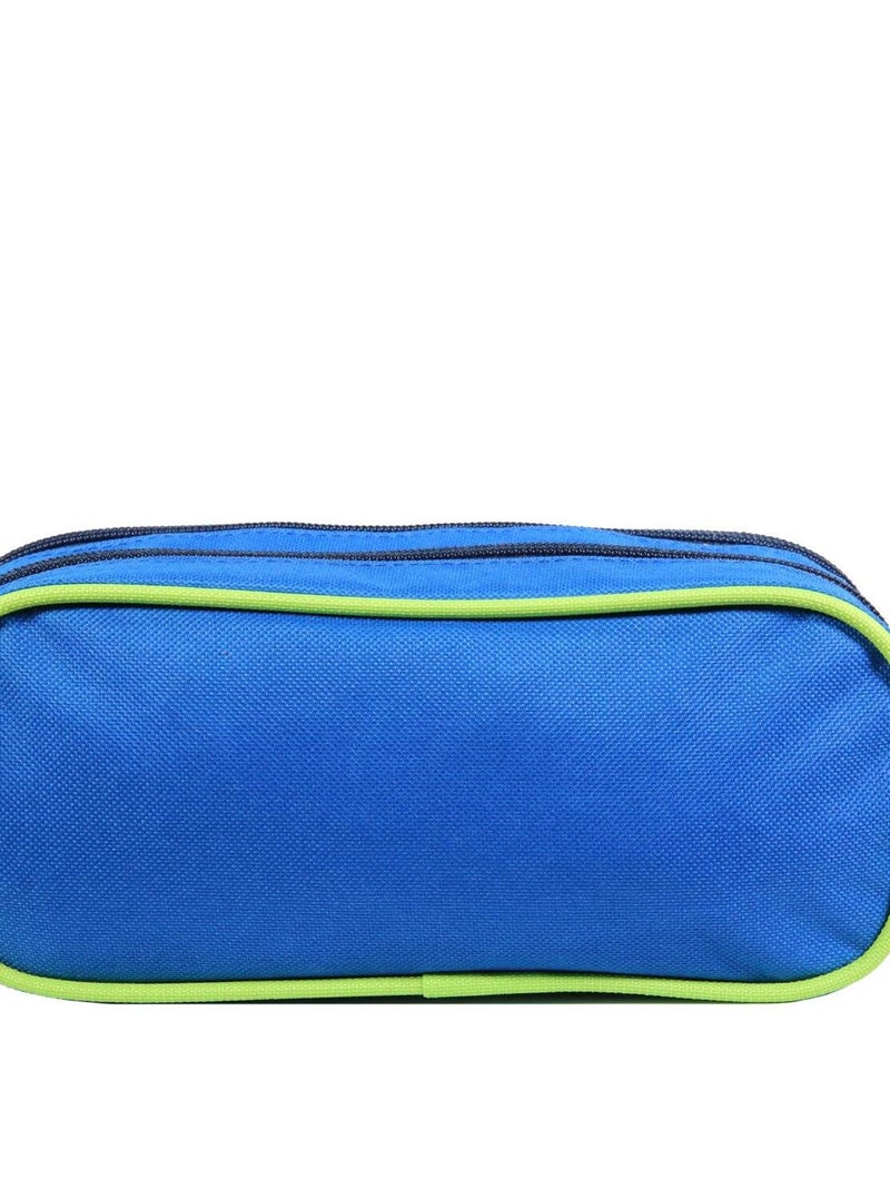 BAGTROTTER Trousse scolaire 2 compartiments Ligue 1 Football Bleue Bleu - Kiabi
