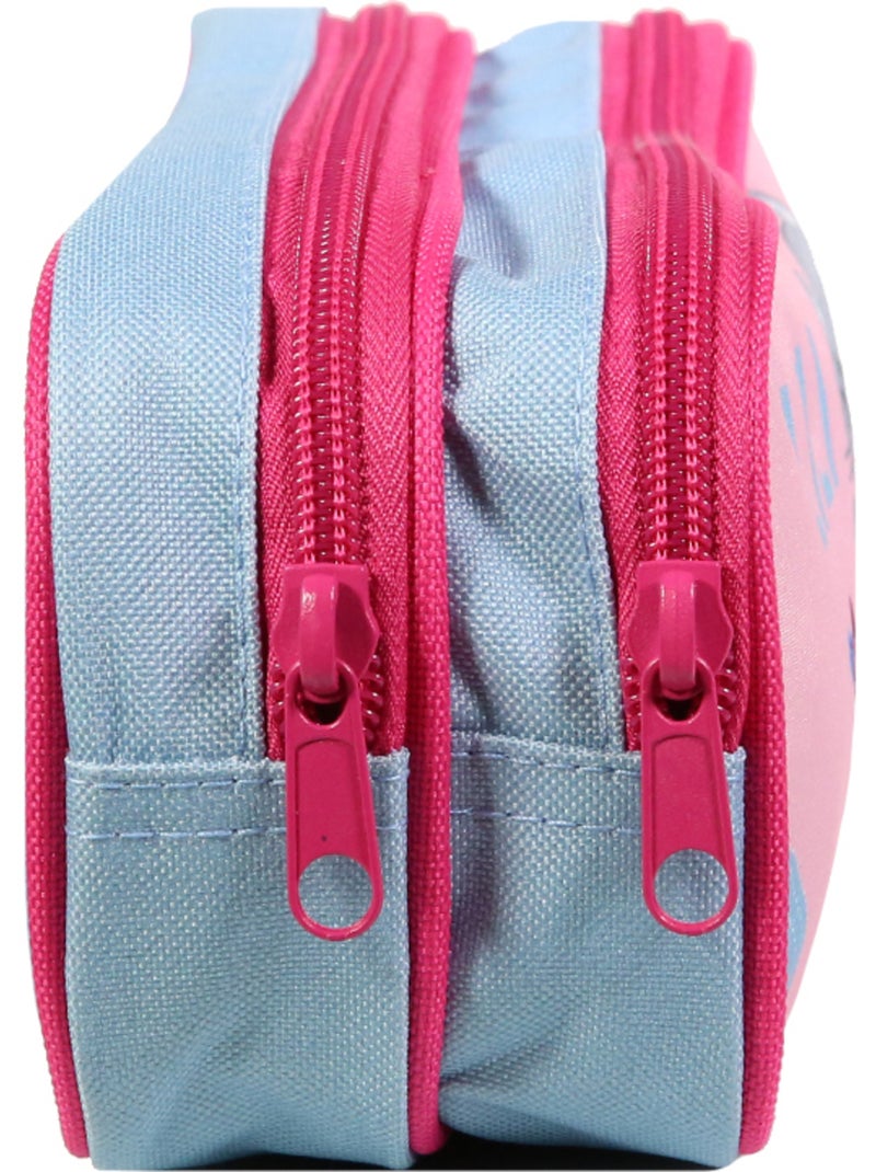 BAGTROTTER Trousse scolaire 2 compartiments Lili Lou Rose Rose - Kiabi