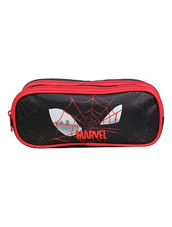 BAGTROTTER Trousse scolaire 2 compartiments Marvel Spider-Man Noire
