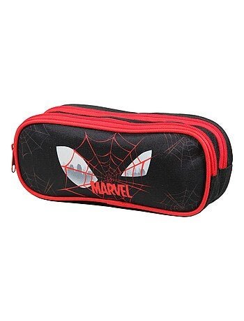 BAGTROTTER Trousse scolaire 2 compartiments Marvel Spider-Man Noire