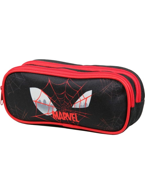 BAGTROTTER Trousse scolaire 2 compartiments Marvel Spider-Man Noire - Kiabi