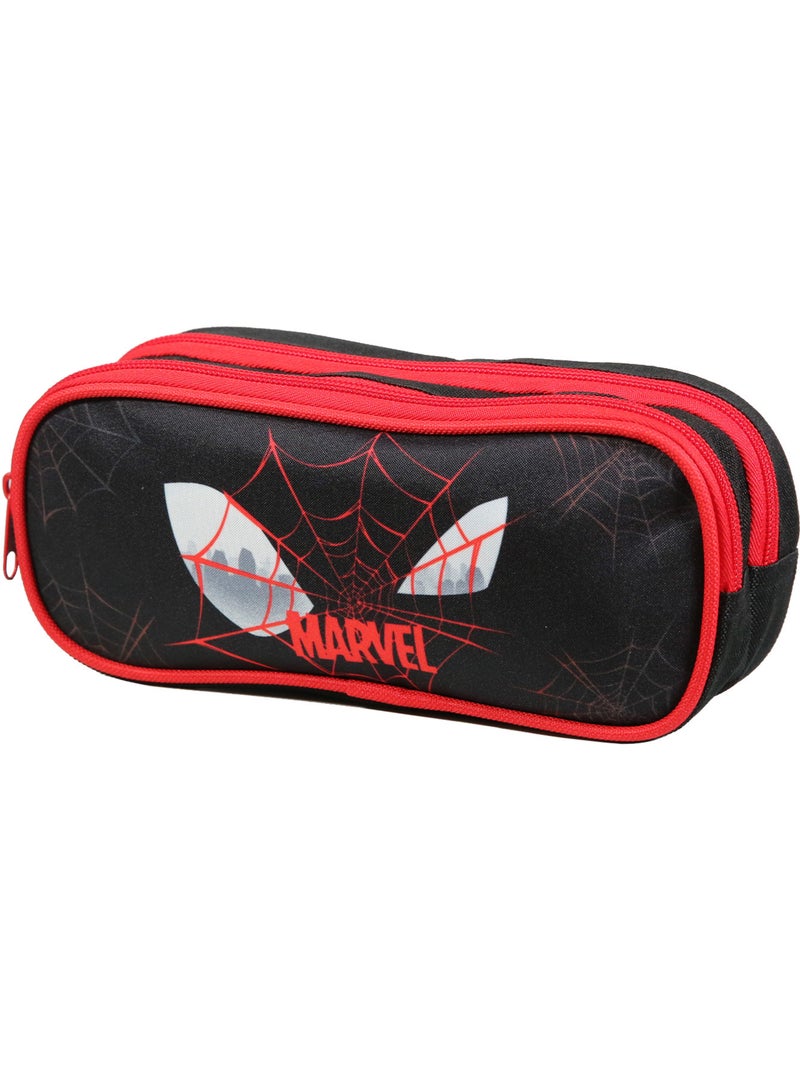 BAGTROTTER Trousse scolaire 2 compartiments Marvel Spider-Man Noire Noir - Kiabi