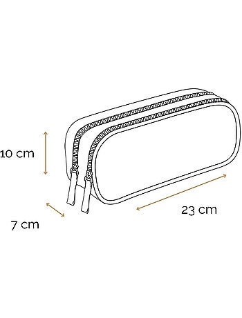 BAGTROTTER Trousse scolaire 2 compartiments Offshore Beige Van & Surf