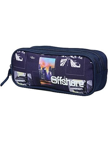 BAGTROTTER Trousse scolaire 2 compartiments Offshore City Ville Bleue