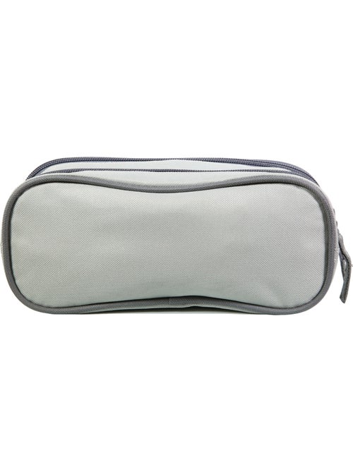 BAGTROTTER Trousse scolaire 2 compartiments Offshore Grise Fleurs - Kiabi