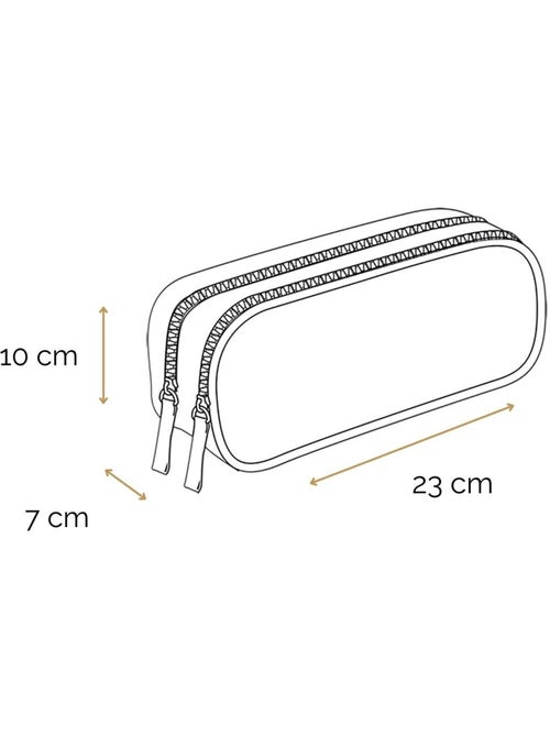 BAGTROTTER Trousse scolaire 2 compartiments Offshore Grise Fleurs - Kiabi