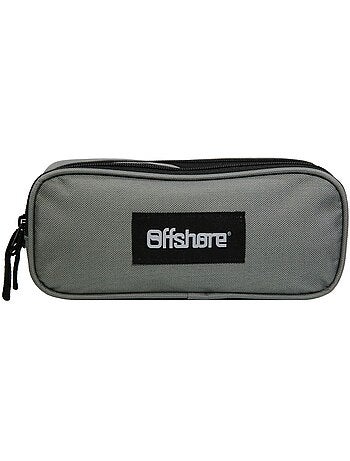 BAGTROTTER Trousse scolaire 2 compartiments Offshore Grise