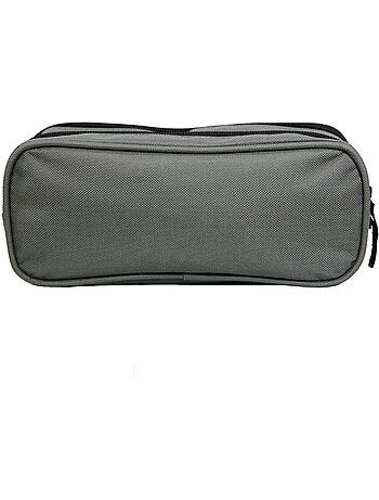 BAGTROTTER Trousse scolaire 2 compartiments Offshore Grise