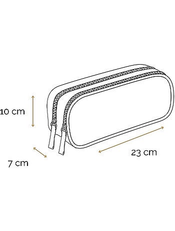 BAGTROTTER Trousse scolaire 2 compartiments Offshore Noire