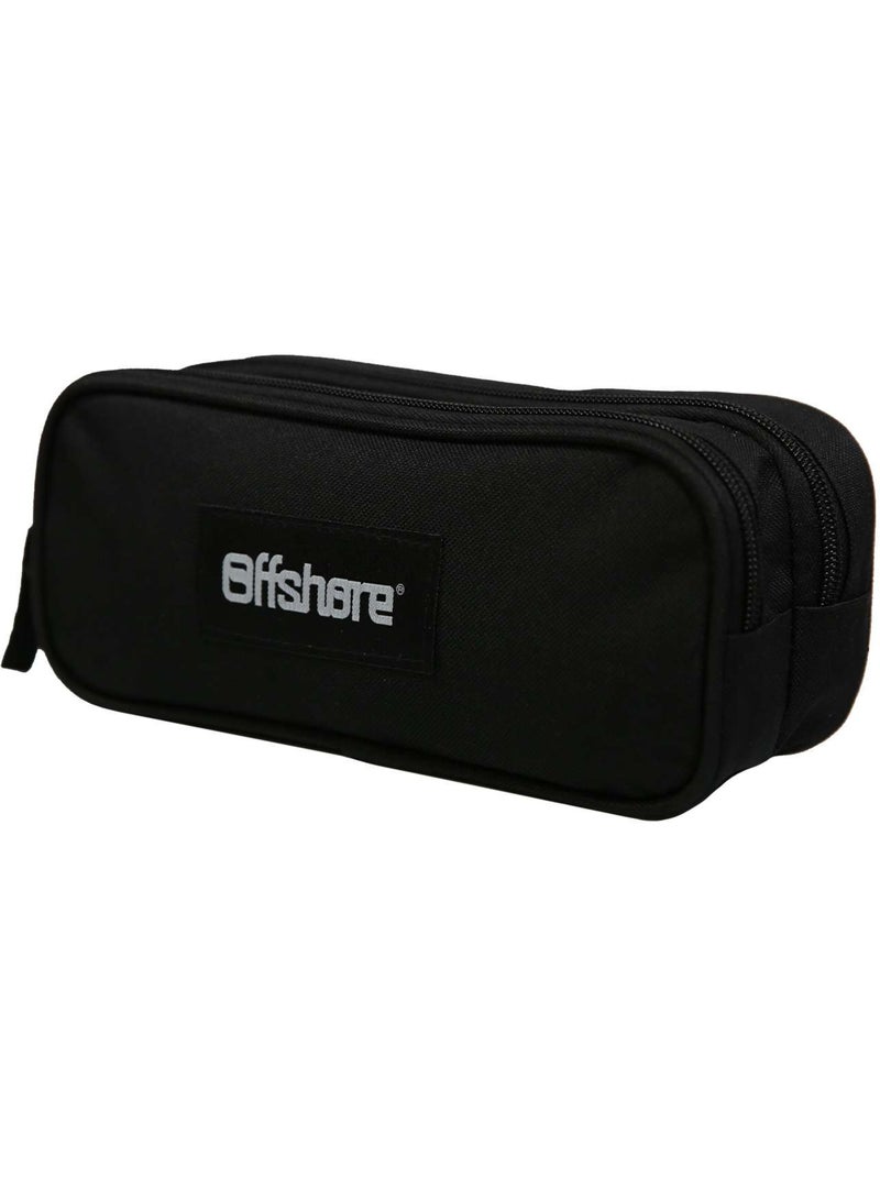 BAGTROTTER Trousse scolaire 2 compartiments Offshore Noire Noir - Kiabi