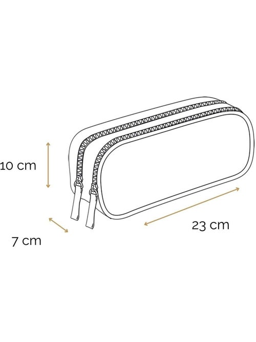 BAGTROTTER Trousse scolaire 2 compartiments Offshore Noire - Kiabi