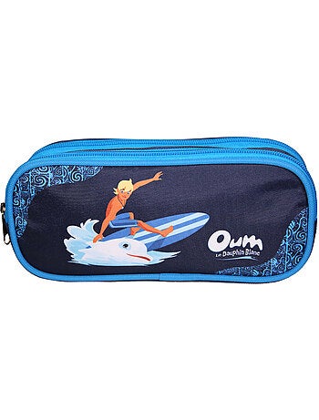 BAGTROTTER Trousse scolaire 2 compartiments Oum Le Dauphin Bleu