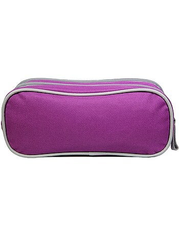 BAGTROTTER Trousse scolaire 2 compartiments Phileas Attrape Rêve Plumes Violette