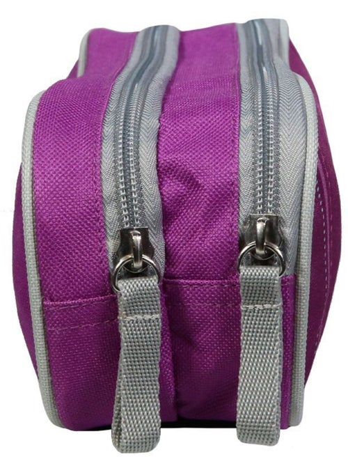 BAGTROTTER Trousse scolaire 2 compartiments Phileas Attrape Rêve Plumes Violette - Kiabi