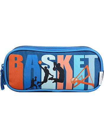 BAGTROTTER Trousse scolaire 2 compartiments Phileas Bleu Basket