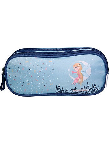 BAGTROTTER Trousse scolaire 2 compartiments Phileas Bleu