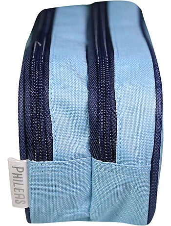 BAGTROTTER Trousse scolaire 2 compartiments Phileas Bleu