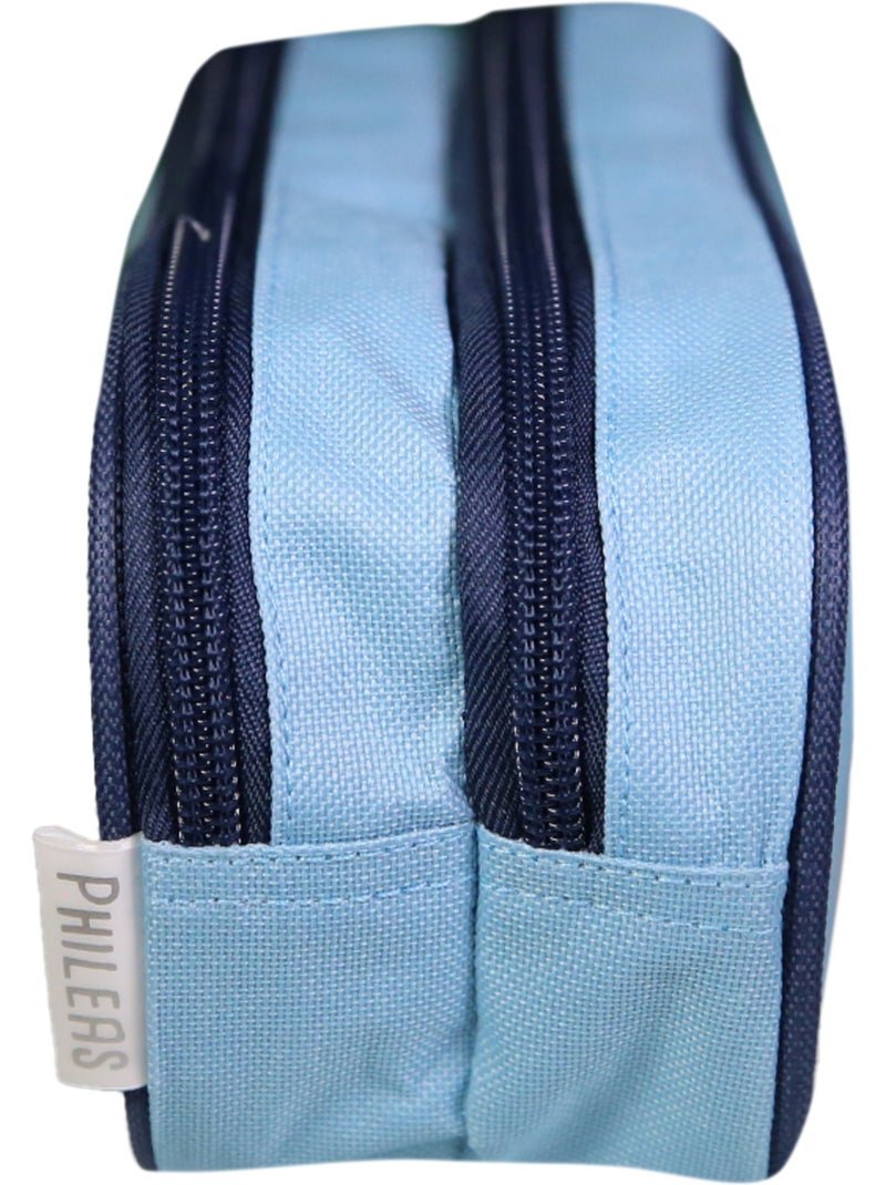 BAGTROTTER Trousse scolaire 2 compartiments Phileas Bleu Bleu - Kiabi