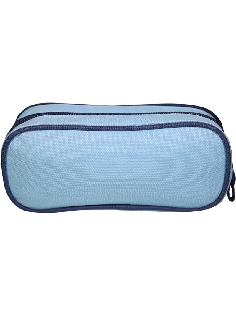 BAGTROTTER Trousse scolaire 2 compartiments Phileas Bleu Bleu - Kiabi
