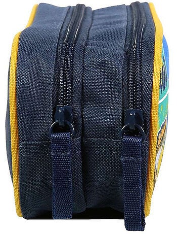 BAGTROTTER Trousse scolaire 2 compartiments Phileas Bleue Dinosaure