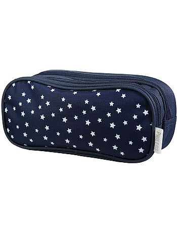 BAGTROTTER Trousse scolaire 2 compartiments Phileas Bleue Étoiles