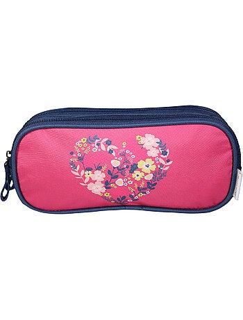 BAGTROTTER Trousse scolaire 2 compartiments Phileas Rose