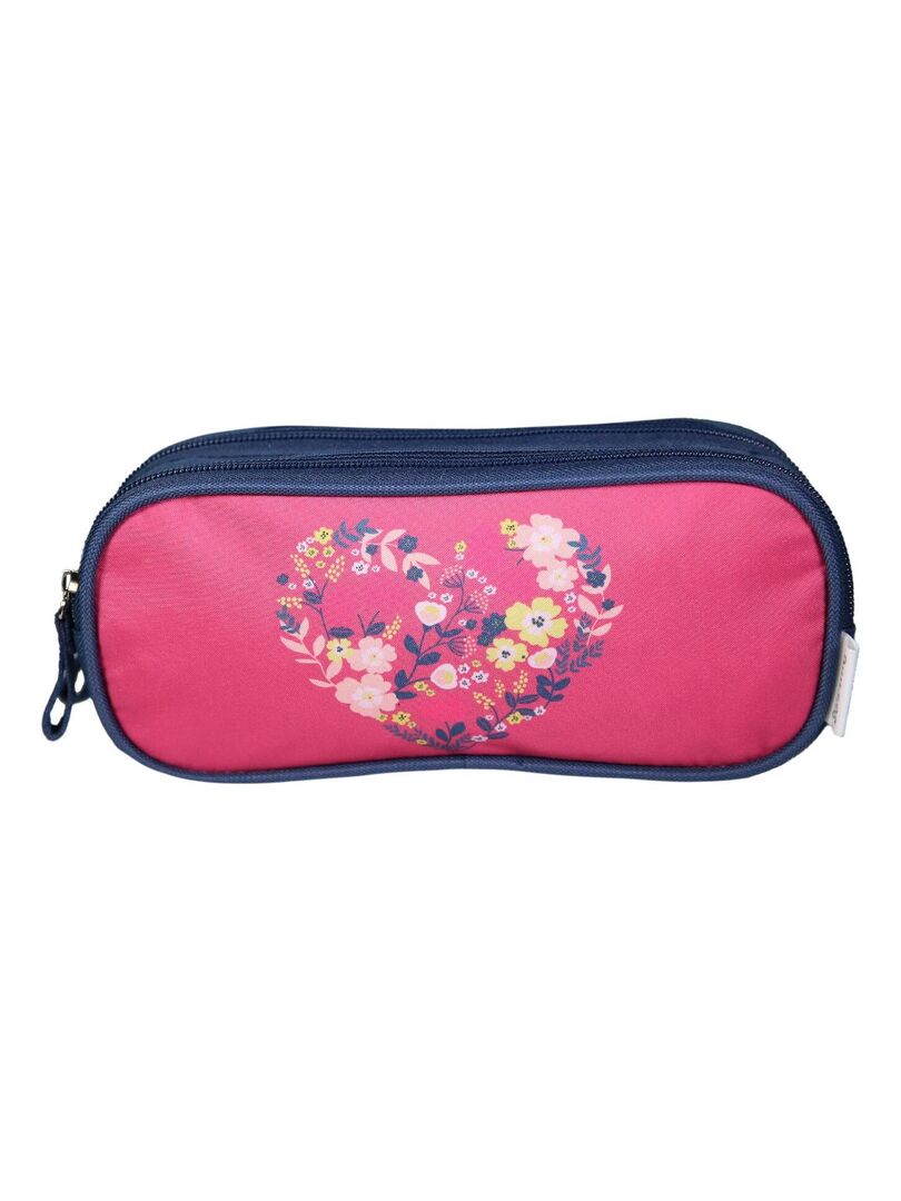 BAGTROTTER Trousse scolaire 2 compartiments Phileas Rose Rose - Kiabi