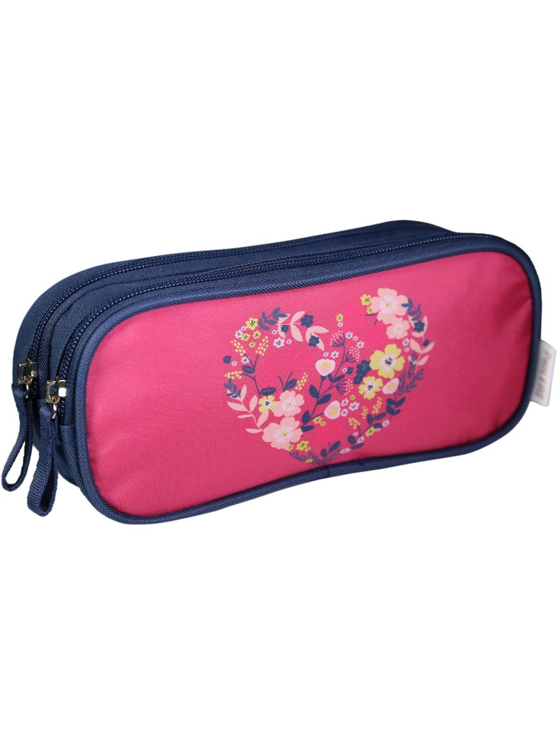 BAGTROTTER Trousse scolaire 2 compartiments Phileas Rose Rose - Kiabi