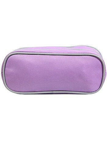 BAGTROTTER Trousse scolaire 2 compartiments Princesses Violet Fleurs