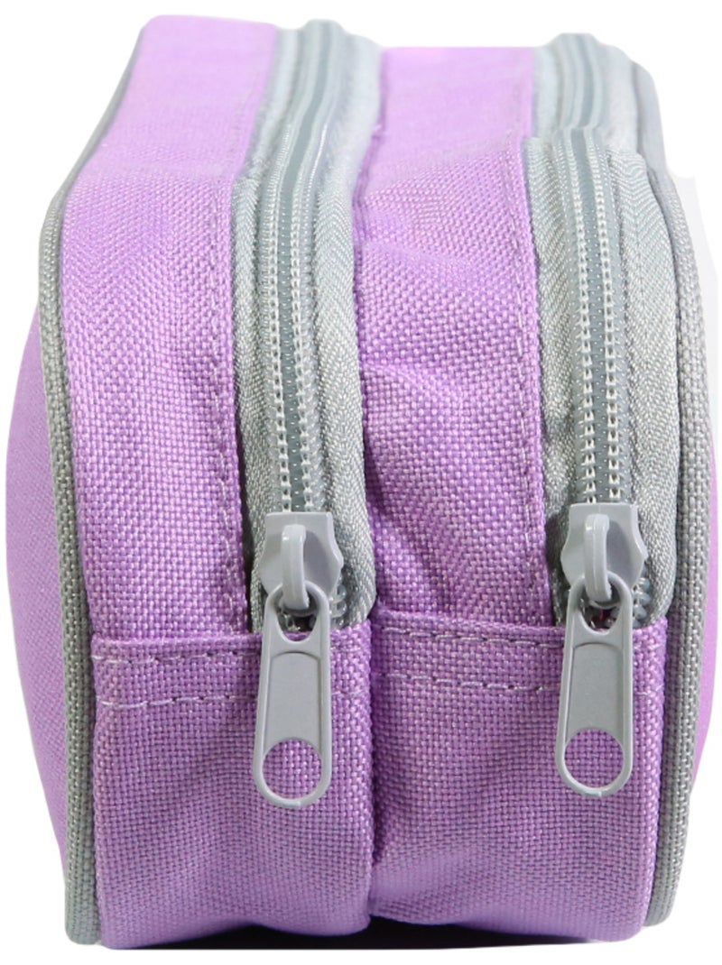BAGTROTTER Trousse scolaire 2 compartiments Princesses Violet Fleurs Violet - Kiabi