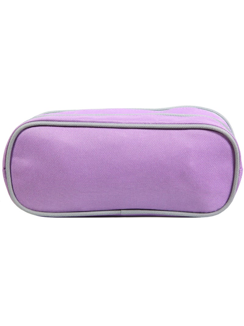 BAGTROTTER Trousse scolaire 2 compartiments Princesses Violet Fleurs Violet - Kiabi
