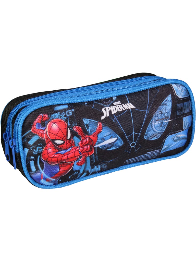 BAGTROTTER  Trousse scolaire 2 compartiments Spiderman Bleu Bleu - Kiabi