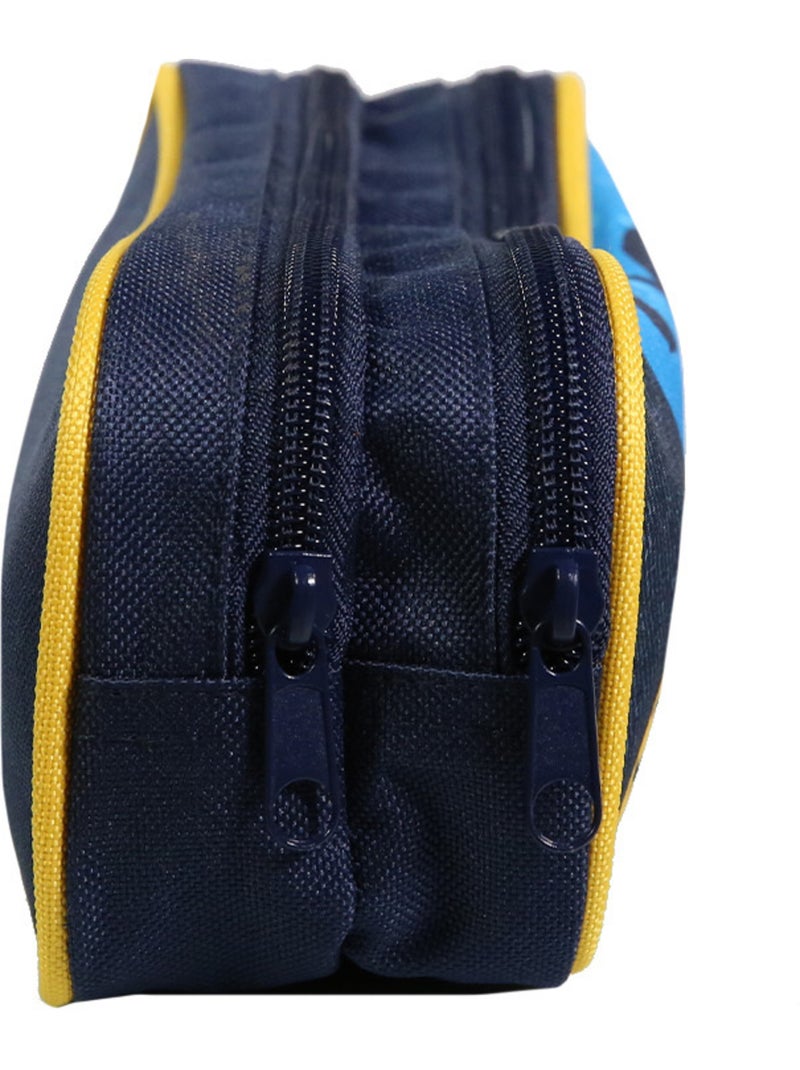 BAGTROTTER Trousse scolaire 2 compartiments Vorax Bleue Requins Bleu - Kiabi
