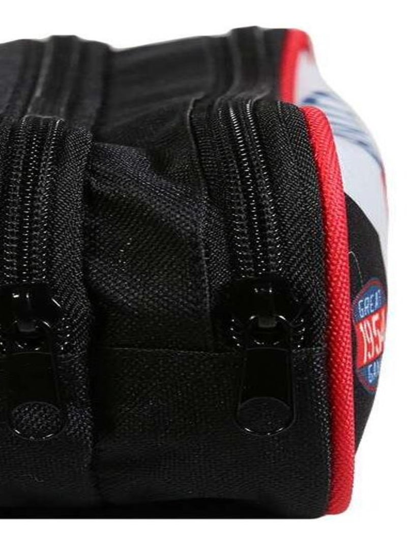 BAGTROTTER Trousse scolaire 2 compartiments Vorax Tigre Noire Noir - Kiabi